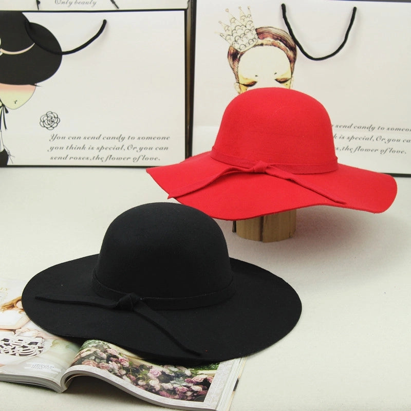 Ladies Along The Wool Autumn Hat Fashion Wind Wool Hat Autumn And Winter A Generation Of Hair