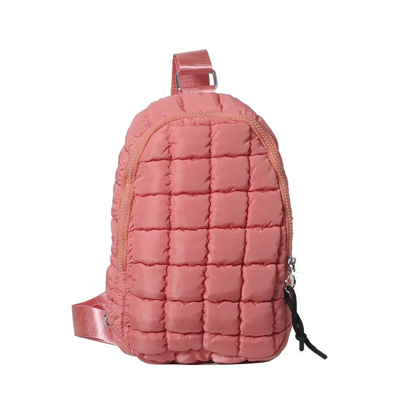 Women's Medium Polyester Solid Color Streetwear Square Zipper Fanny Pack