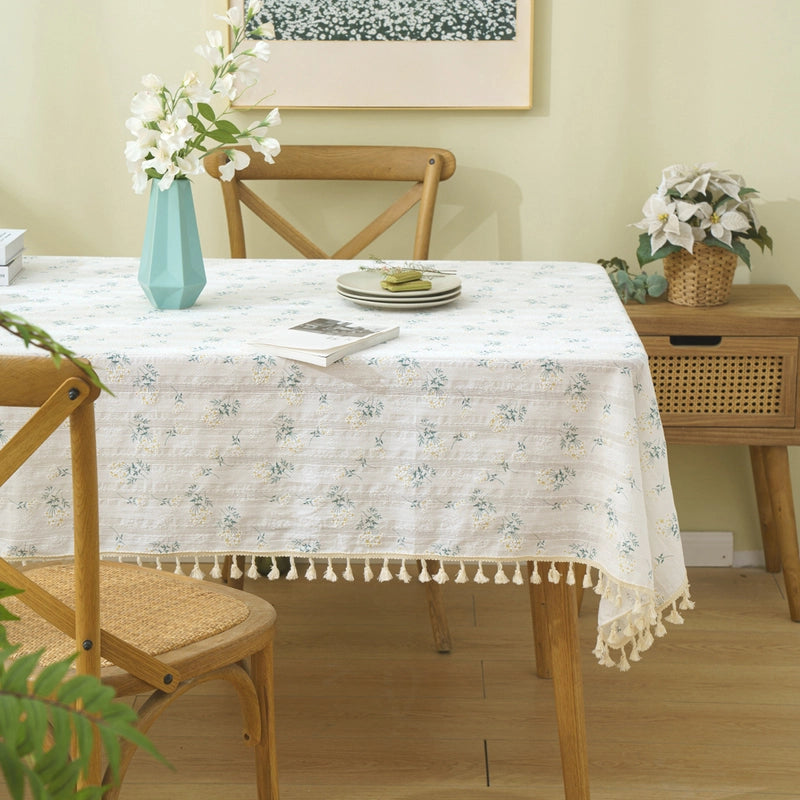Sweet Color Block Cotton Tablecloths