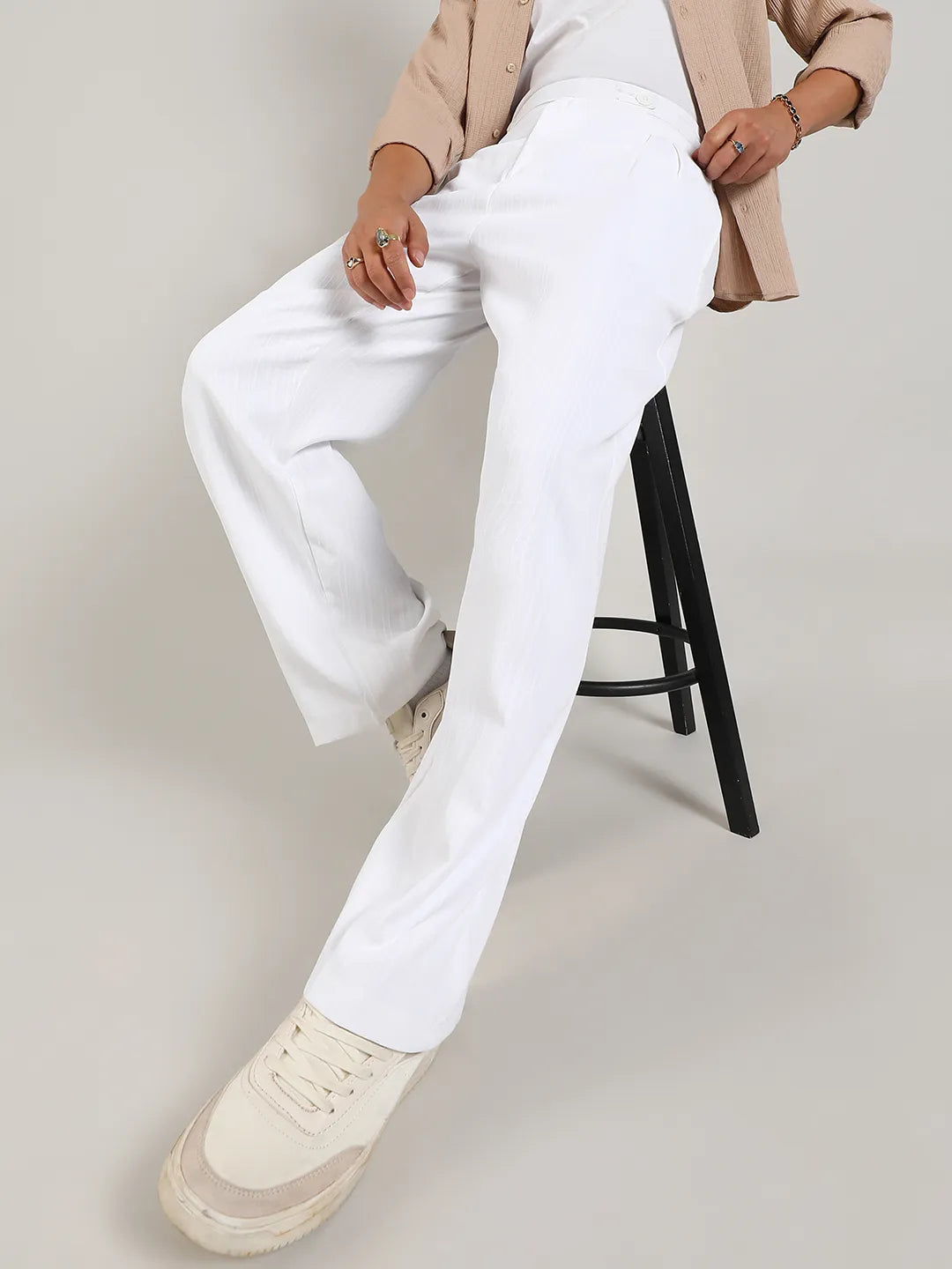 Tailored Linen-Blend Trousers