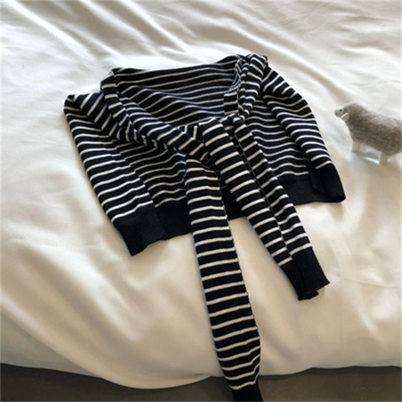 Women's Lady Stripe Knit Shawl