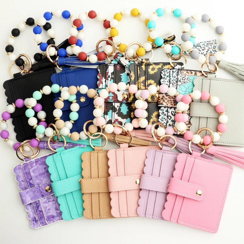 Women's Solid Color Pu Leather Open Card Holders