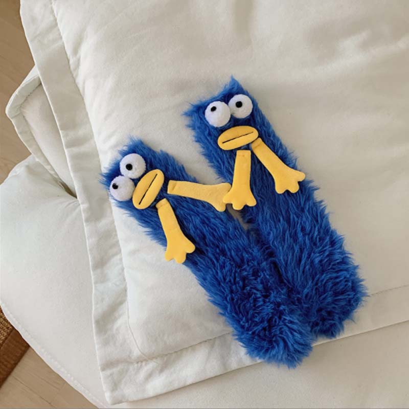 Warm Cozy Fluffy Cartoon Monster Socks