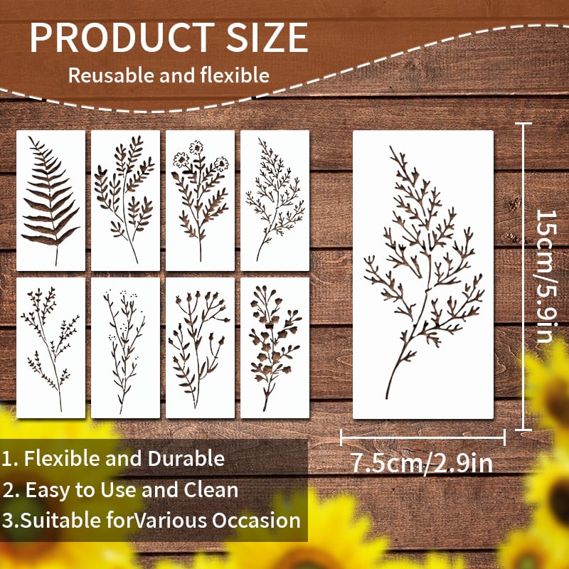 🏡Last Day 75% OFF -Blooming Flowers Stencil Kit🌻DIY Decoration