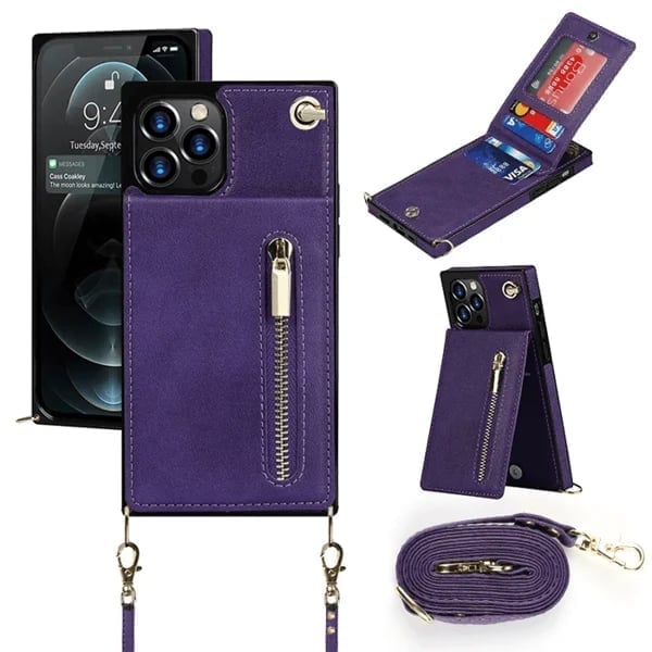 (2023 HOT SALE )Crossbody Wallet iPhone Case-Credit Card Holder