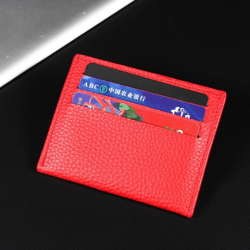 Unisex All Seasons Pu Leather Solid Color Vintage Style Square Open Card Holder