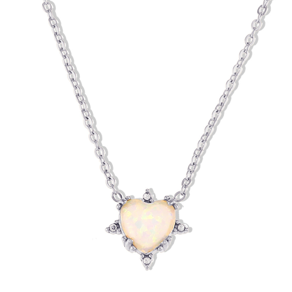 Vintage Fashion Retro Droplet Heart Stainless Steel 18K Gold Plated Jewelry Sets