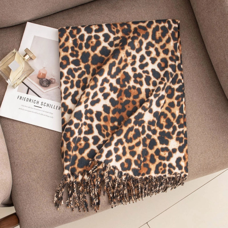 Women's Sweet Leopard Polyester Scarf