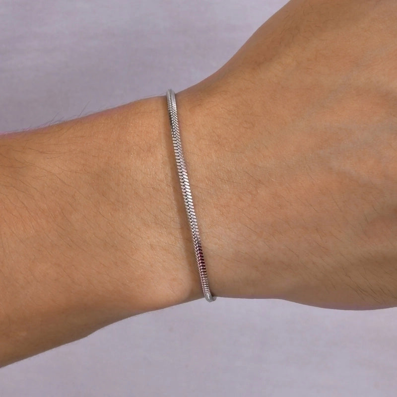Minimalist Solid Color 201 Stainless Steel Bracelets In Bulk