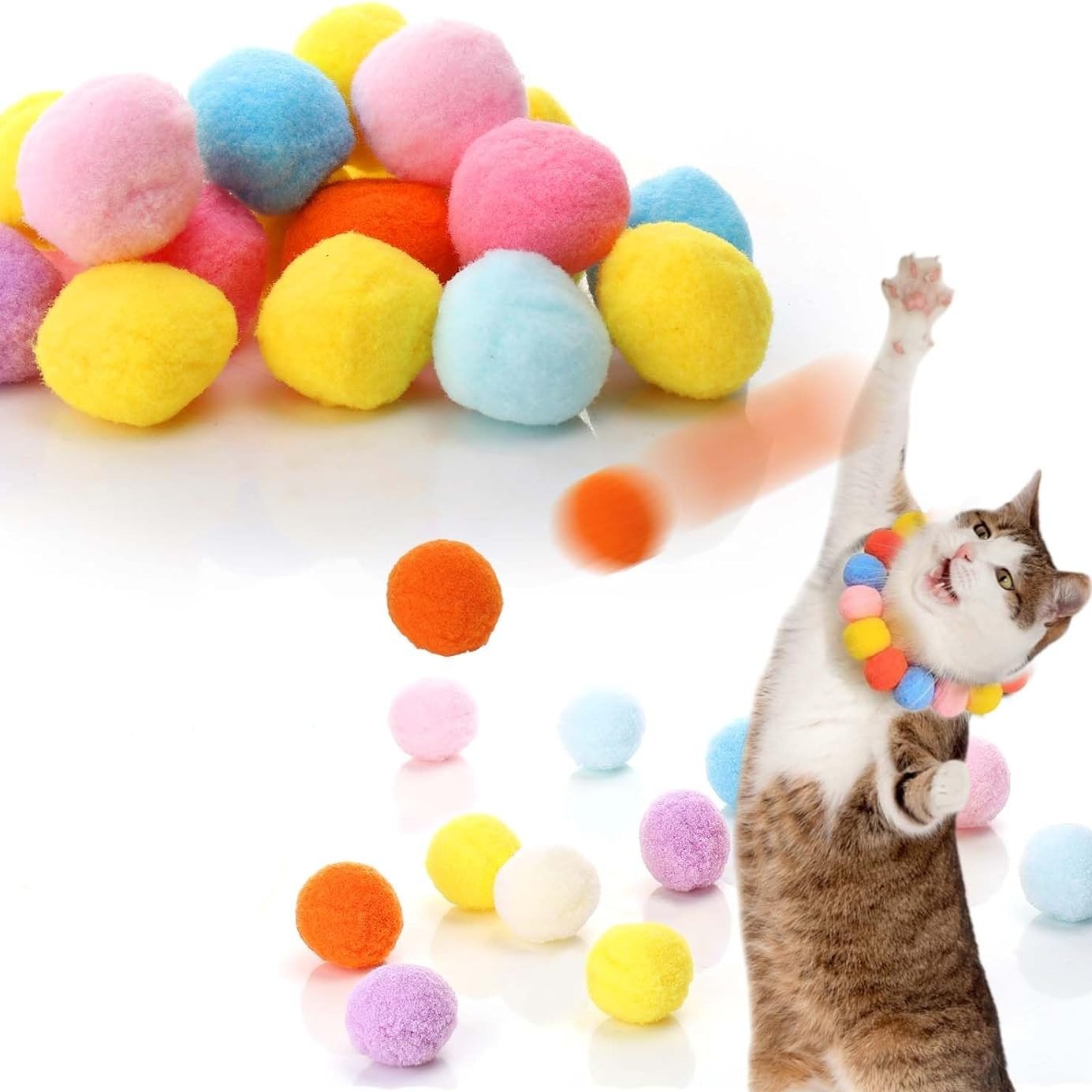 Pom Pom Balls Launcher Interactive Toys 😺🐶