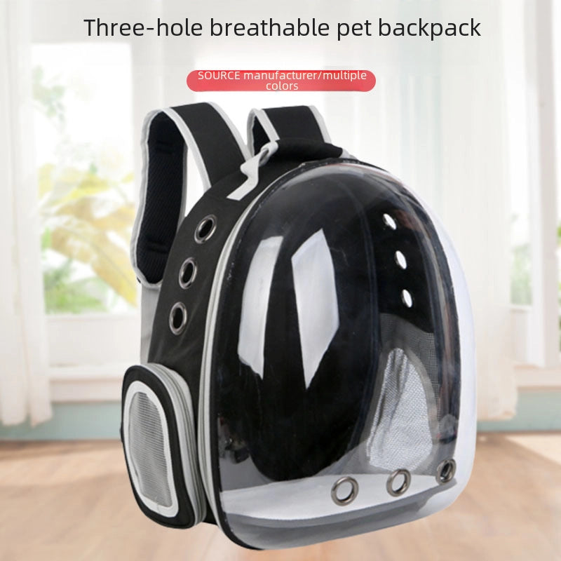 Shoulder Cat Bag Transparent Pet Bag Portable Outgoing Panoramic Transparent Cat Bag Lightweight Breathable Backpack For Pet