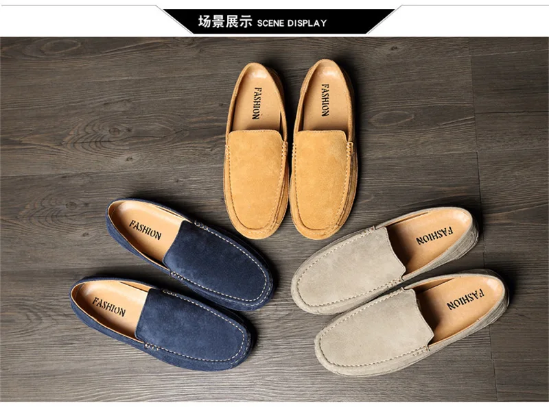 Cricsblue ugg Handmade Men Slipon Driving Shoes Suede Leather Man Loafers Luxury Casual Shoes For Men Boat Shoes designer  business