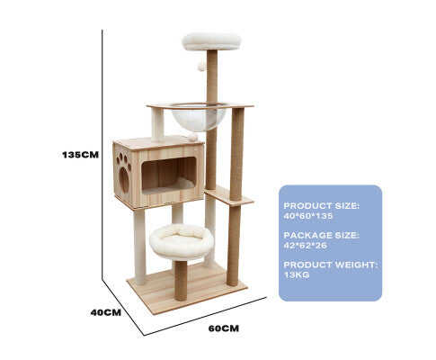 135cm Cat Scratching Condo House