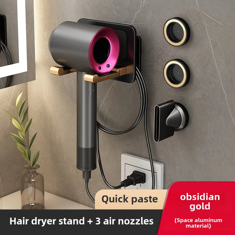 Hair Dryer Rack Punch-free Bracket Hair Dryer Rack Hair Dryer Storage Rack
