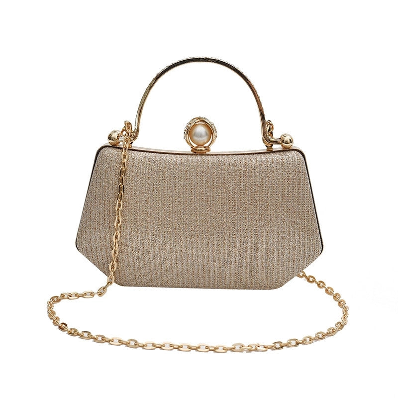 Black Purple Silver Pu Leather Solid Color Square Evening Bags