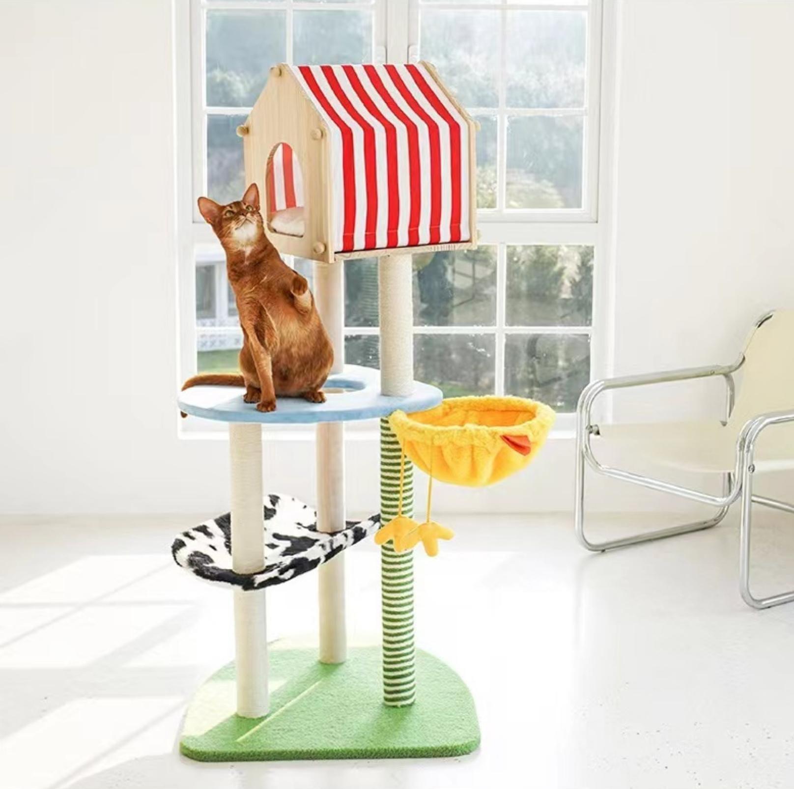 ZeZe Farm Vibe Cat Tree Climbing Frame With Scratching Posts