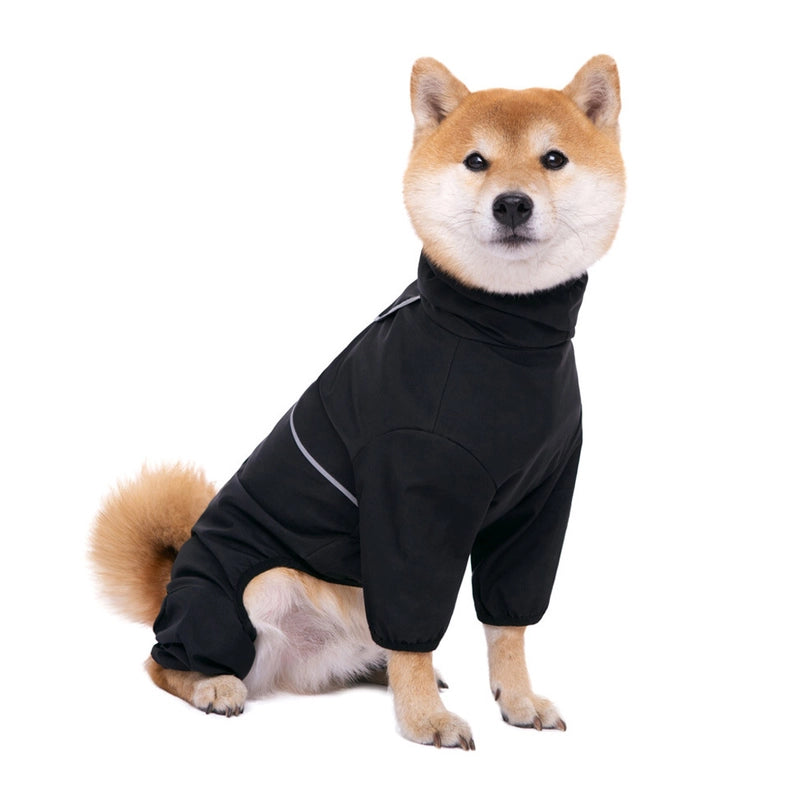Medium And Large Dog Labrador Golden Retriever Chai Dog Four-legged Waterproof Pet Dog Dog Raincoat Charge Clothes