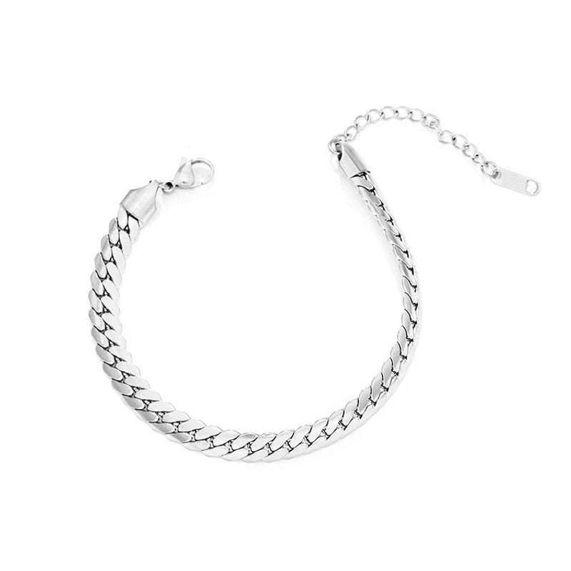 Basic Minimalist Geometric 304 Stainless Steel Bracelets In Bulk