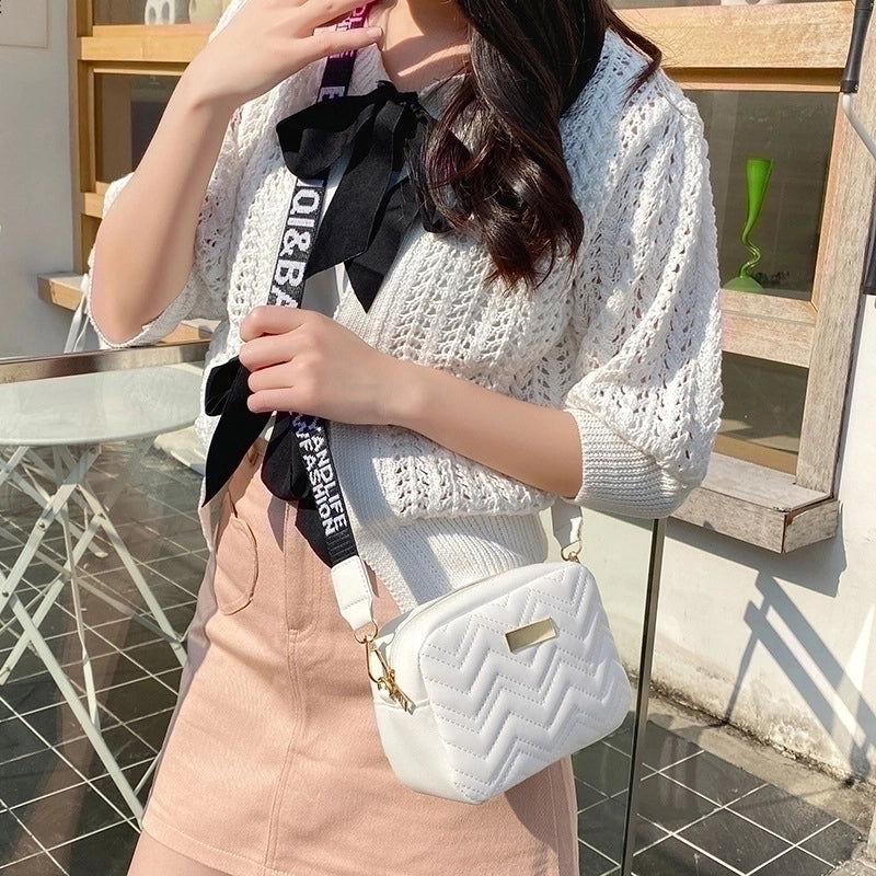 Women's Small Pu Leather Solid Color Fashion Square Zipper Crossbody Bag