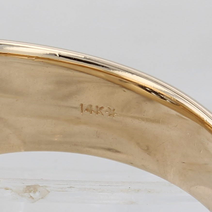 1.25ctw Diamond Cluster Ring 14k Yellow Gold Size 10 Men's Vintage