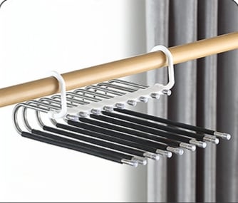 🔥 Space-Saving Solution: 🔥 Foldable Stainless Steel Pants Hanger