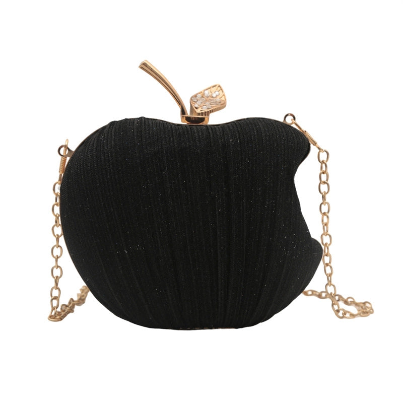 Black Gold Silver Special Solid Color Round Evening Bags