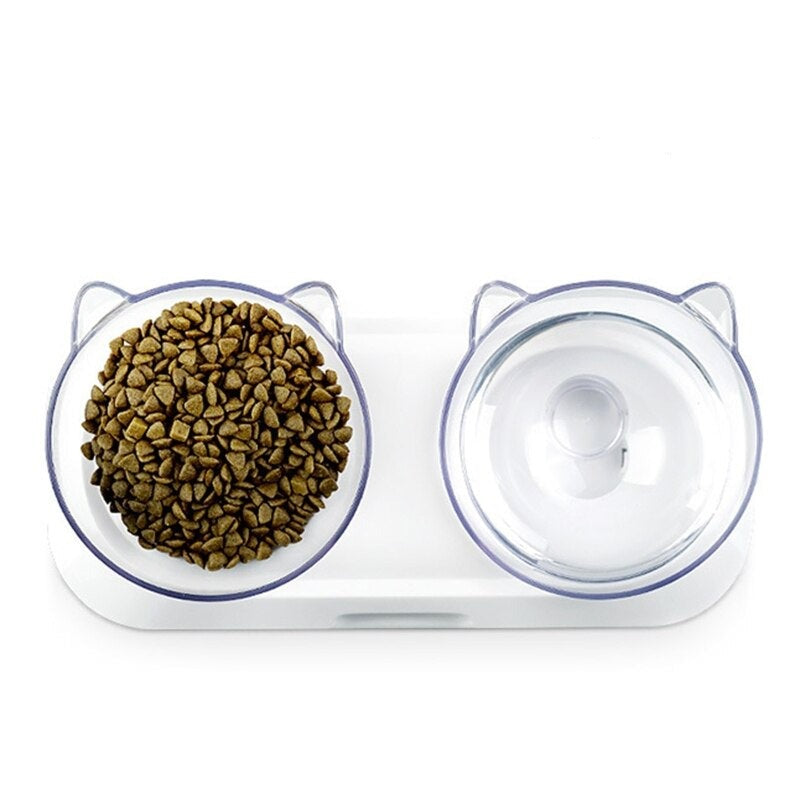 Non-Slip Double Bowl With Stand