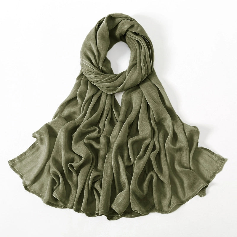 Women's Elegant Minimalist Solid Color Rayon Kerchief