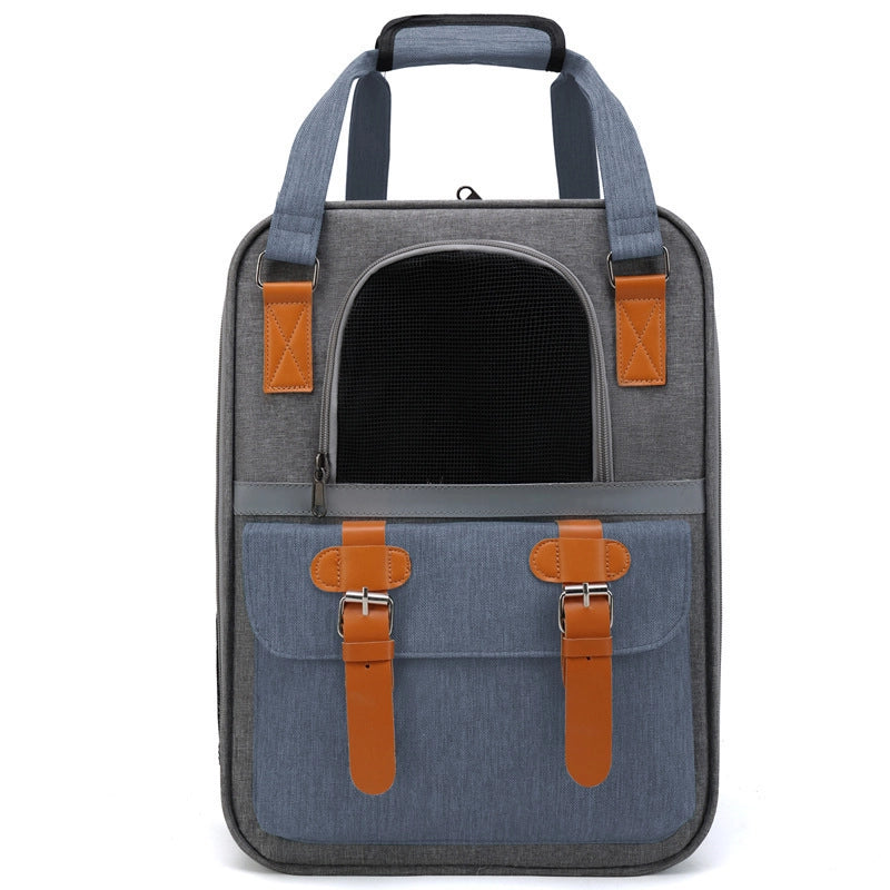 Portable Breathable Cat Bag Oxford Cloth Scratch Resistant Pet Bag Outgoing Pet Backpack Folding Spot