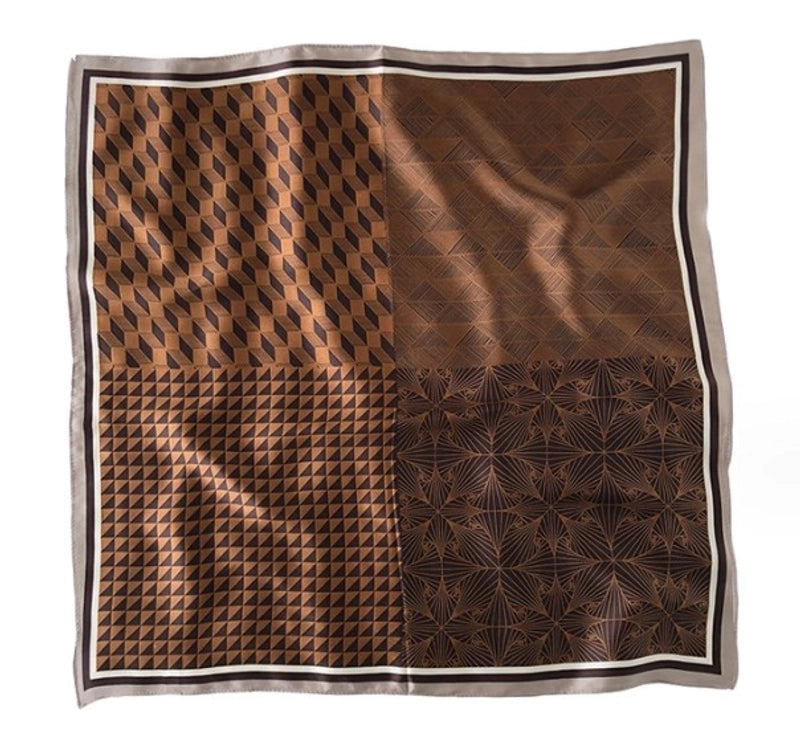 Women's Elegant Geometric Silk Silk Scarf