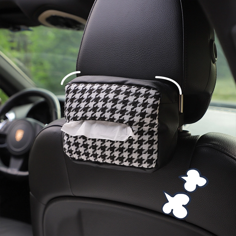 Pu Leather Knit Tissue Box