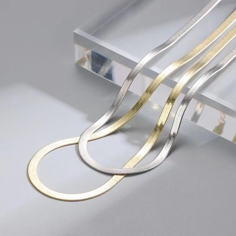 Stainless Steel Titanium Steel Hip-Hop Plating Solid Color Necklace