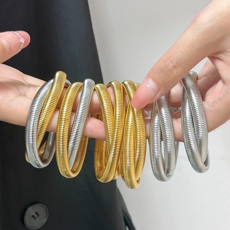 Hip-Hop Minimalist Commute Geometric 304 Stainless Steel 316 Stainless Steel  Zircon 18K Gold Plated Inlay Bracelets Earrings Necklace
