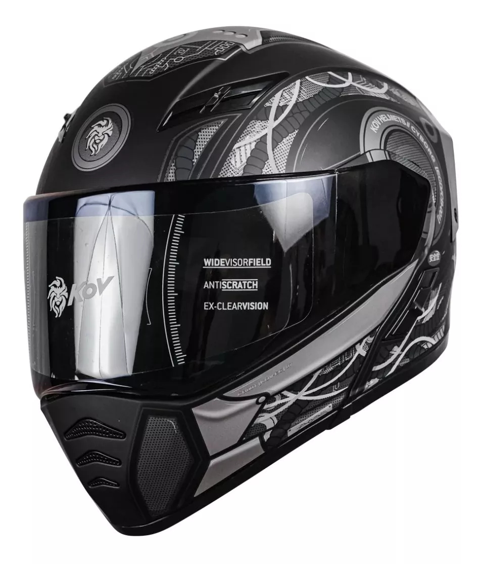 Casco Kov Abatible Con Luz Led Stelar Gafas Dot + Regalo