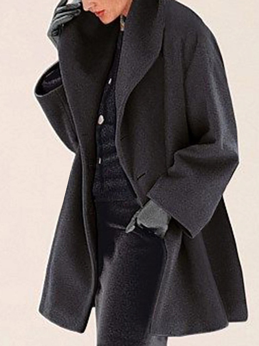 Round Neck Loose Tweed Coat(7 colors)