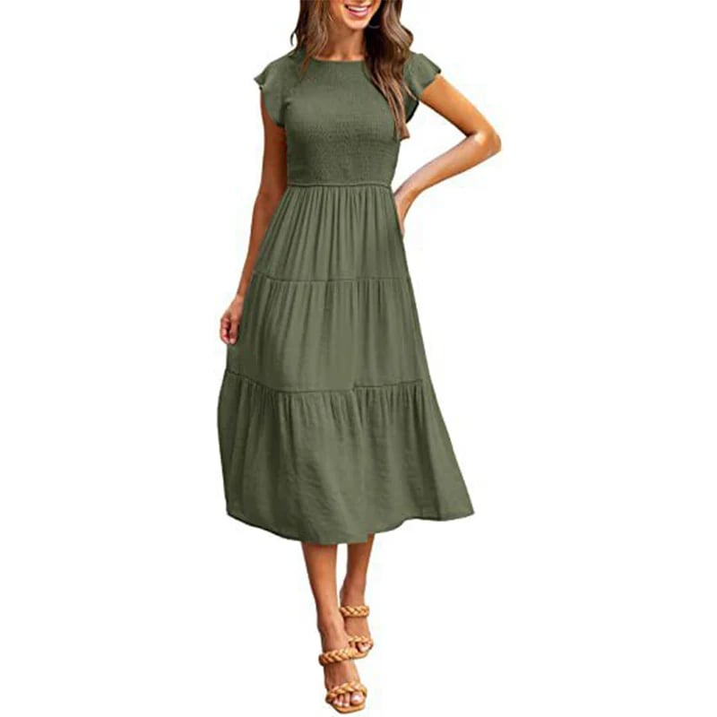 WOMEN'S SUMMER CASUAL FLUTTER SHORT MIDI DRESS 🔥 Extra 10% OFF At Checkout 🔥