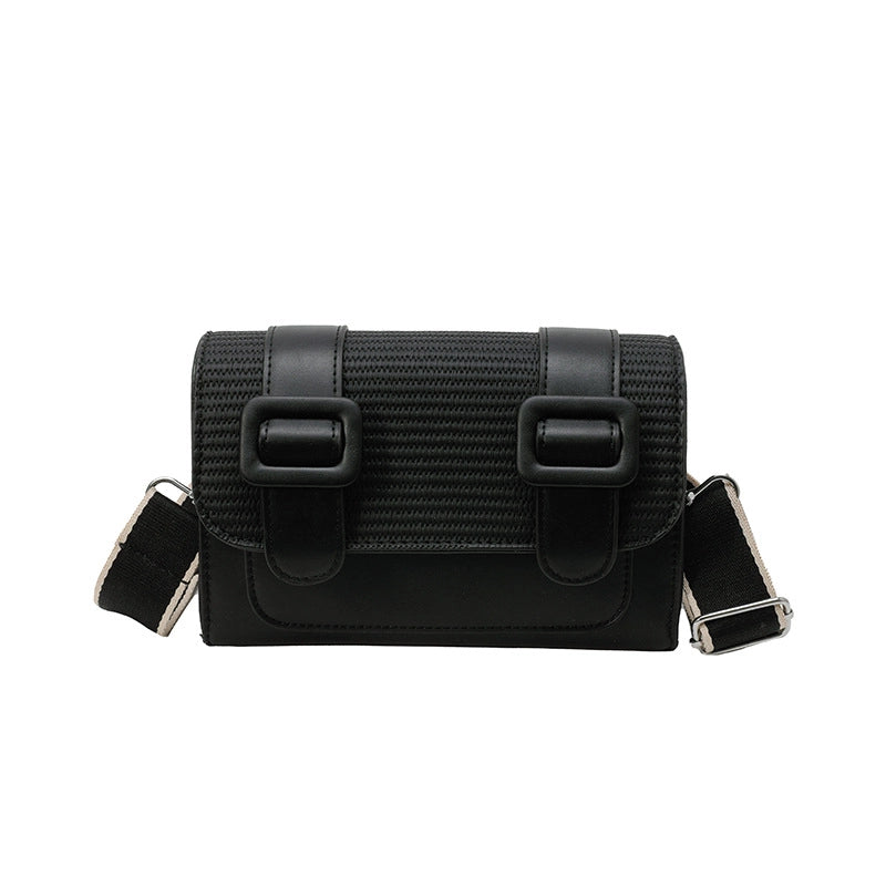 Women's Medium Pu Leather Solid Color Classic Style Streetwear Square Flip Cover Crossbody Bag