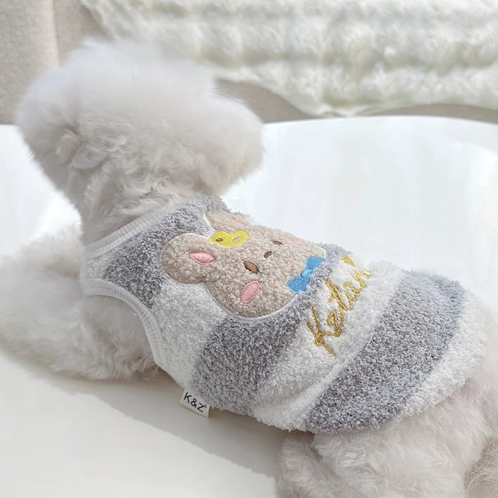 Rabbit Pattern Soft Warm Dog Cat Vest