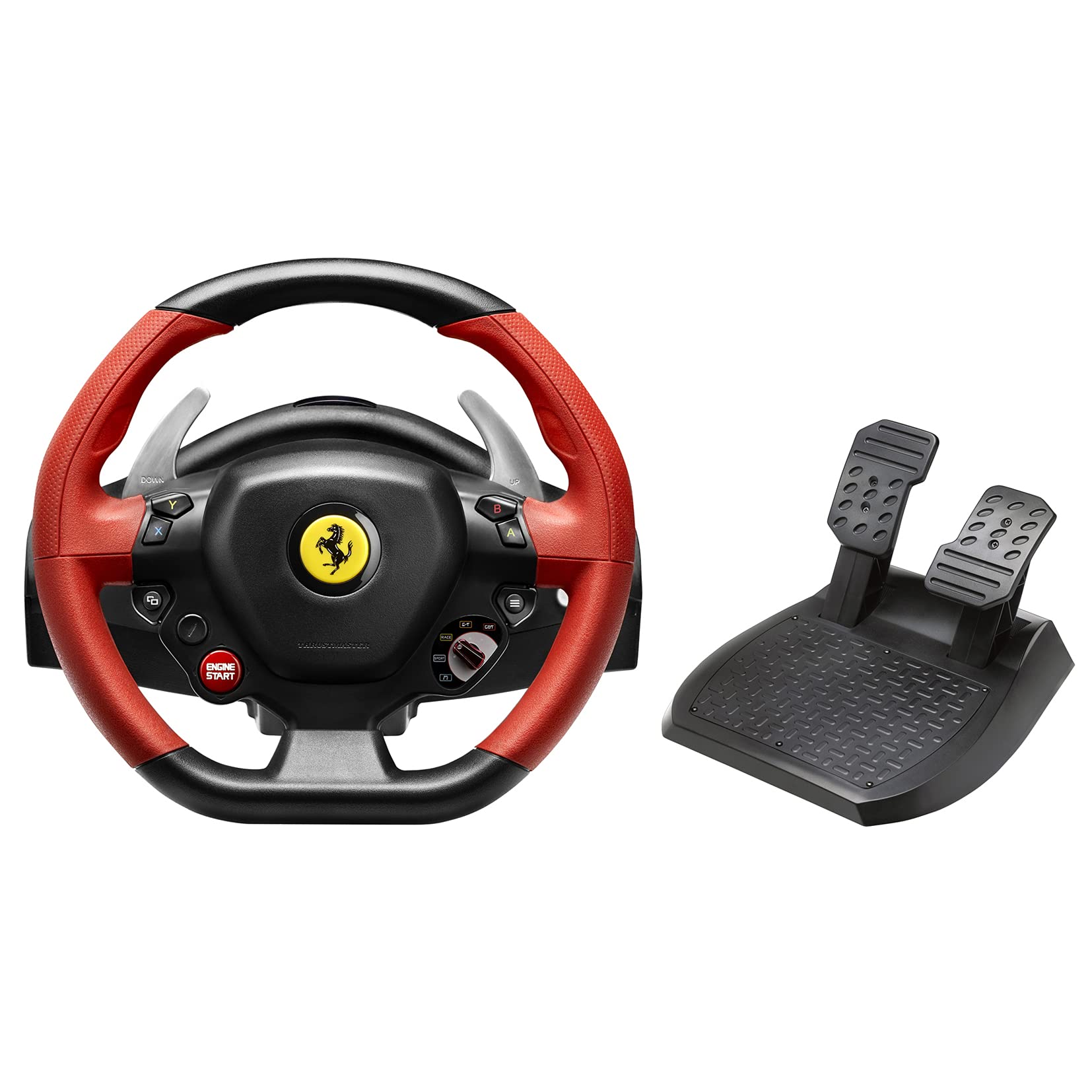 Thrustmaster Ferrari 458 Spider Racing Wheel, Disfruta de una experiencia de carrera realista e inmersiva en Xbox One con el volante de carreras oficial Ferrari (XBOX Series X/S, One) - Standard Edition