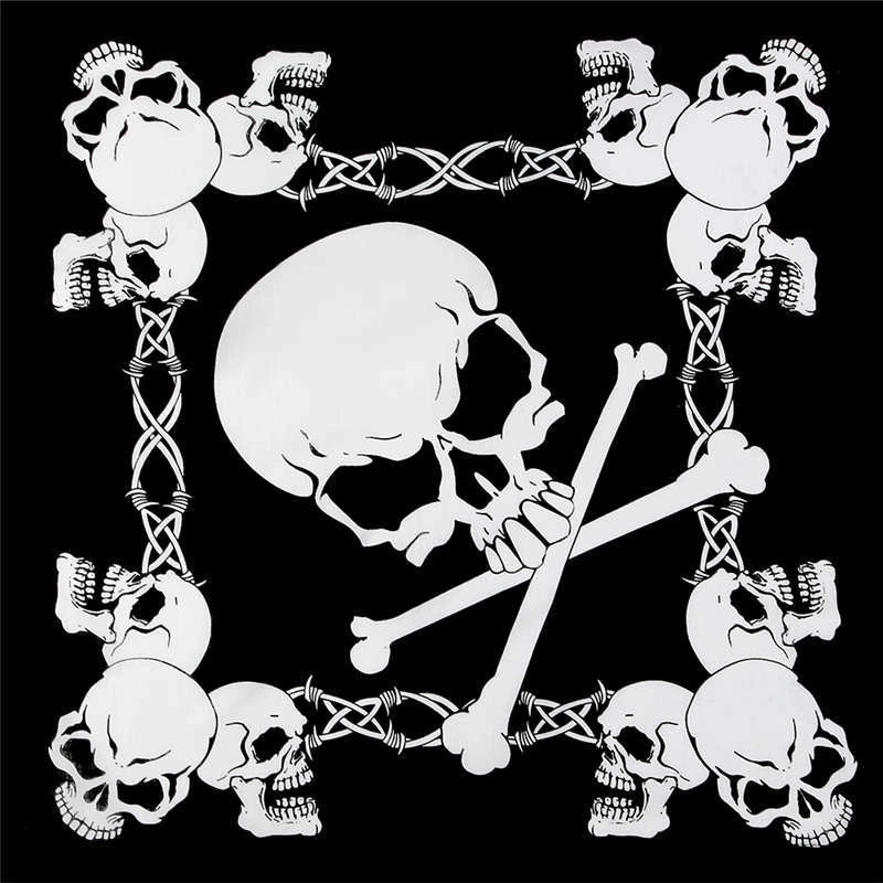 Men'S Hip-Hop Skull Cotton Kerchief