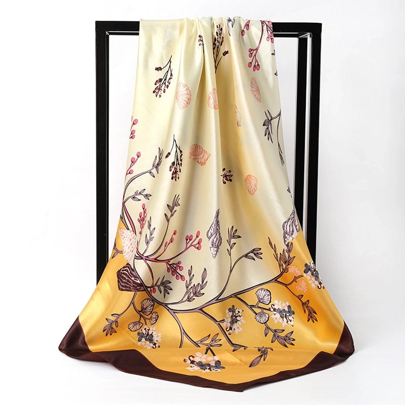 Women's Elegant Basic Minimalist Printing Polyester Printing Silk Scarf