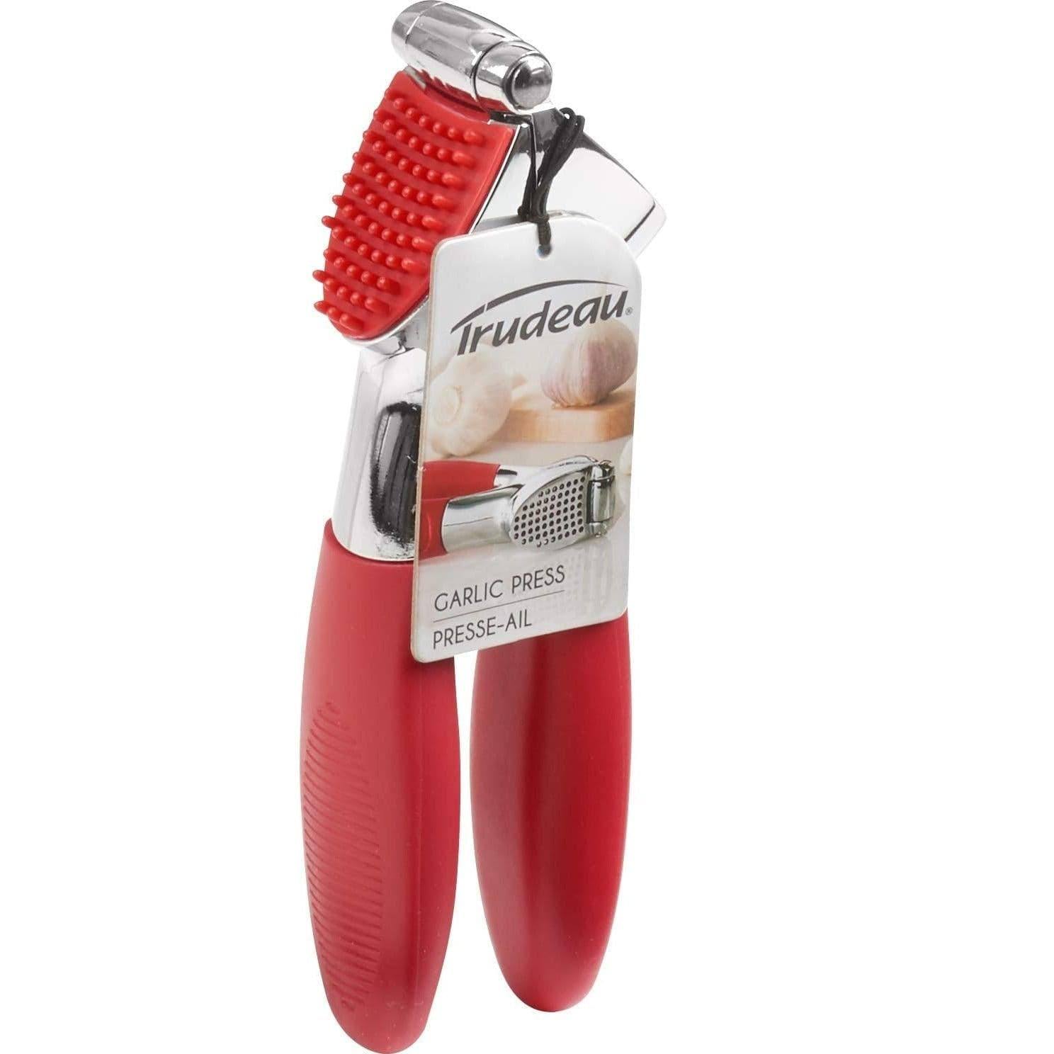 Garlic Press with Handle - Red