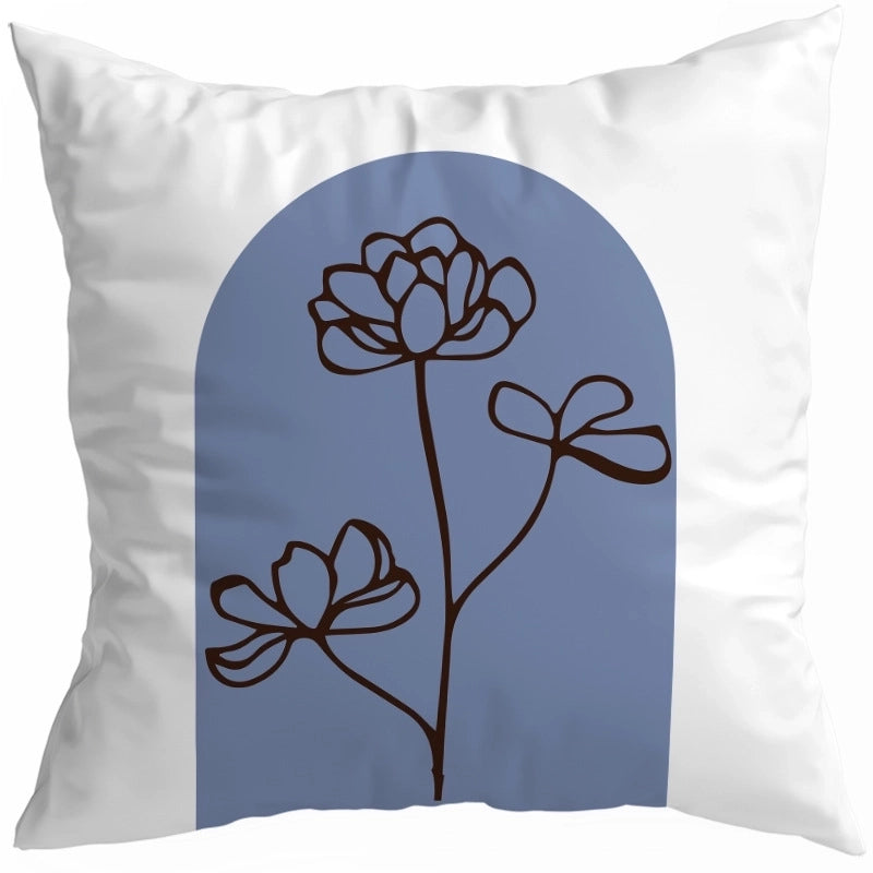 Exaggerated Modern Style Artistic Geometric Color Block Fibre Peach Skin Pillow Cases