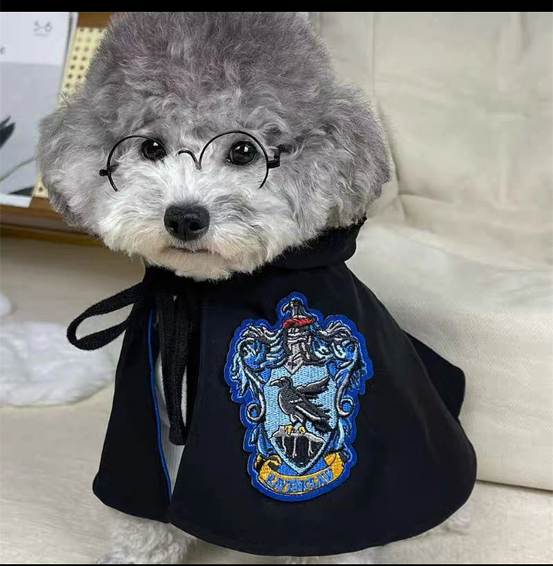 Pet Magic Cloak Cyber Popular Cloak Embroidered Spring And Autumn Dog Shawl Cat COS Fashion Clothes
