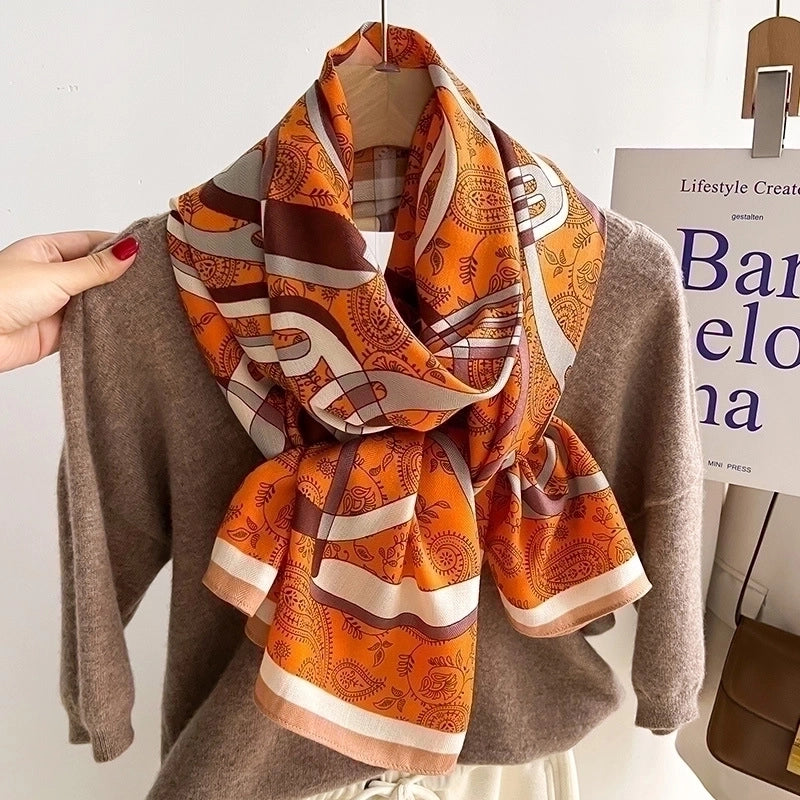 Women's Elegant Paisley Polyester Scarf