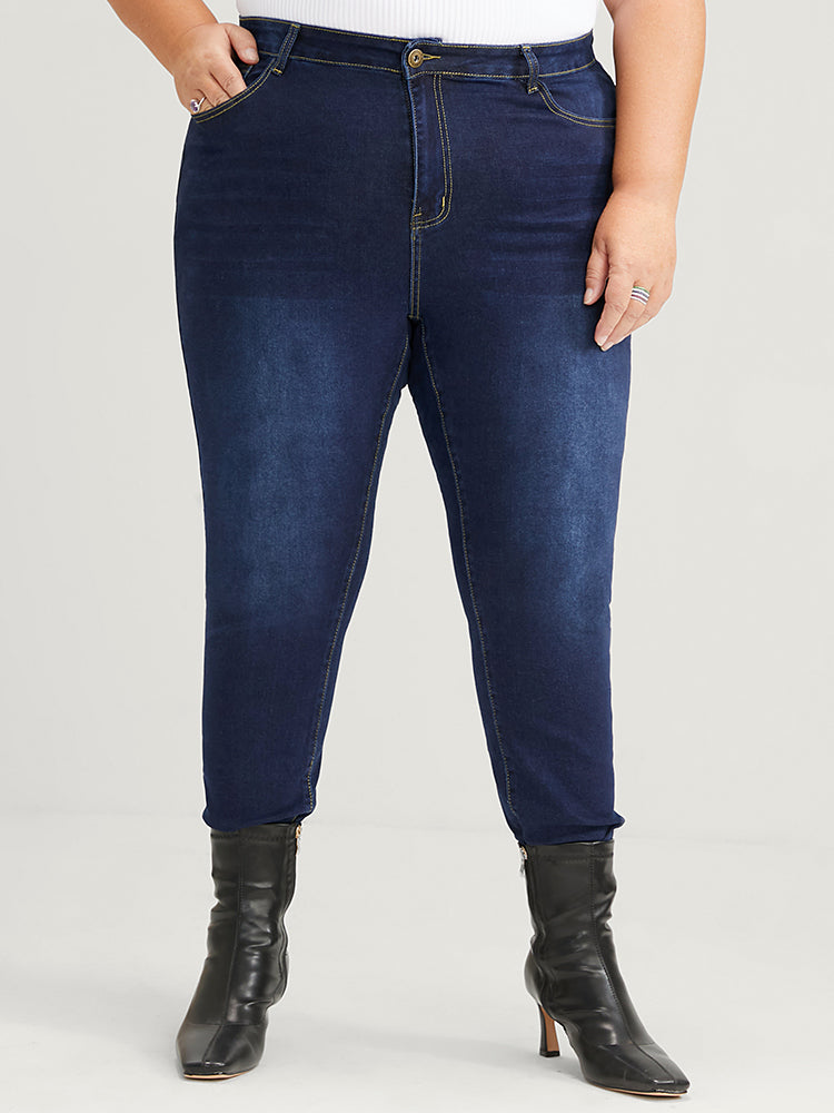 Skinny Extremely Stretchy High Rise Dark Wash Jeans