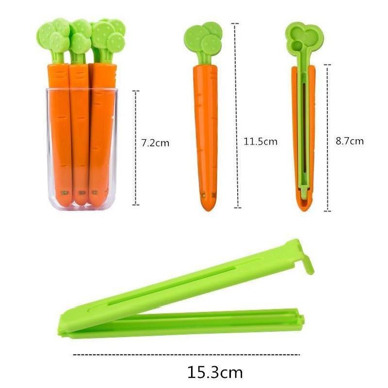 Carrot Food bag sealing clip. 5 PCs