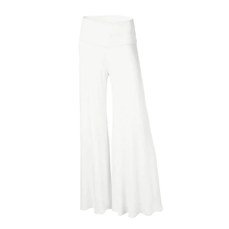 Solid Color High Waist Wide Leg Pants