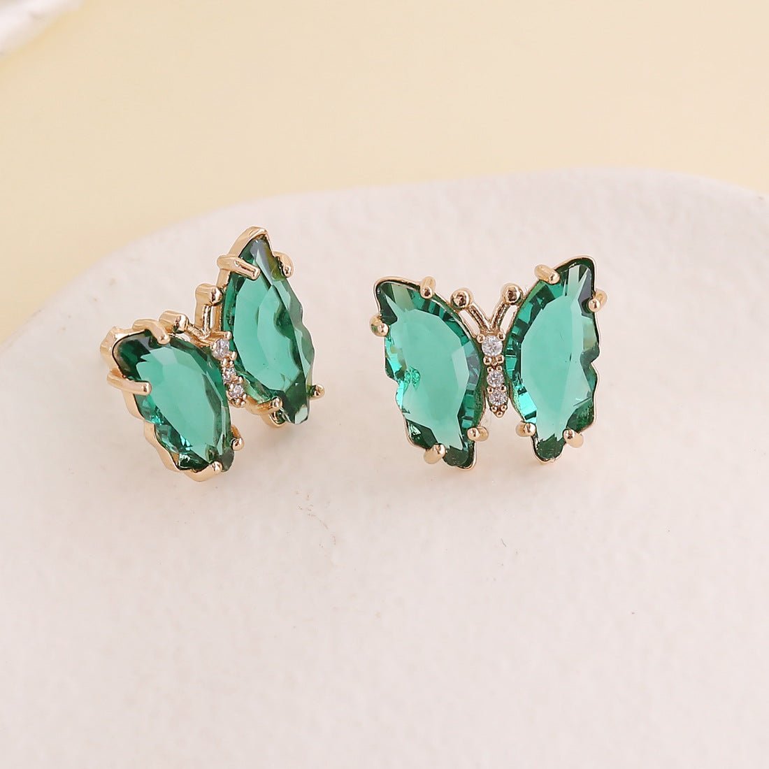 Women Butterfly Copper Stud Earrings