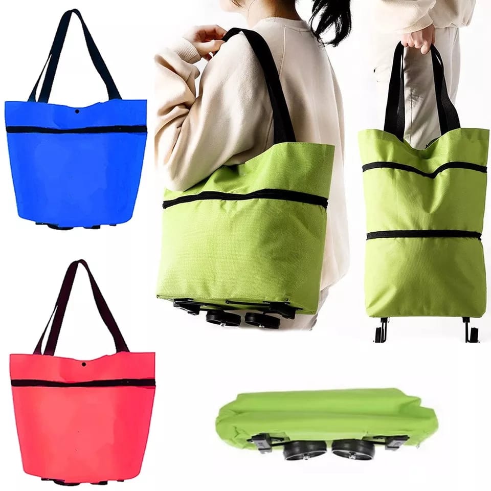 FOLDABLE TROLLY BAG WITH WHEELS